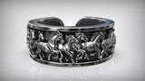 Dynamic Galloping Horse Design Ring