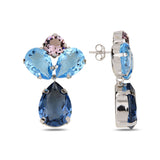 Dazzling Floral Statement Earrings - Voluminous & Radiant Design