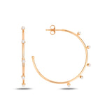 Freshwater Pearl Hoop Earrings - Elegant Minimalist Design