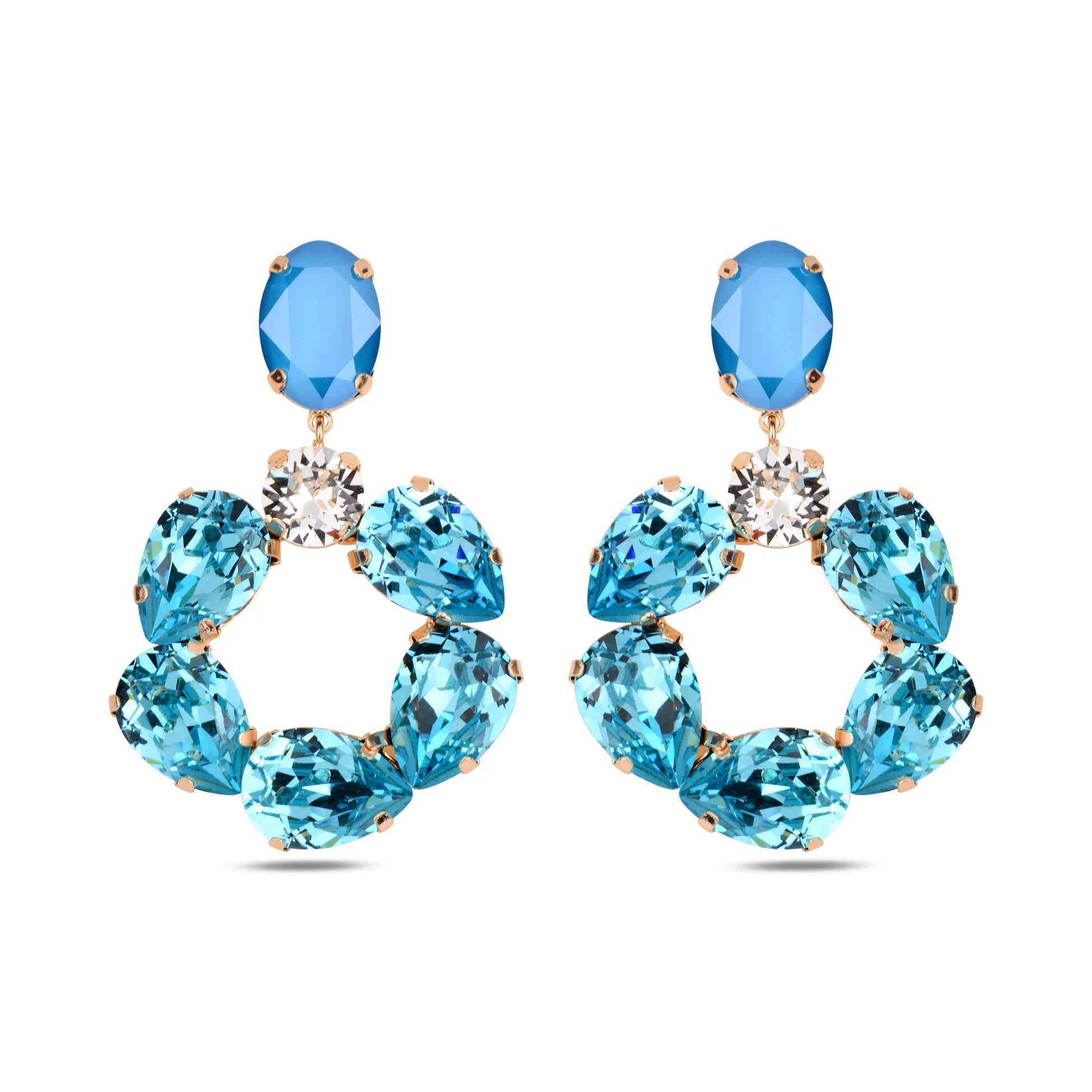 Elegant Hoop Earrings - Dazzling Sparkle & Iconic Pera Style