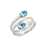 Triple Coiled Ring - Rounded Elegance, Modern Spiral Design