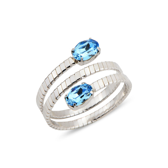 Triple Coiled Ring - Rounded Elegance, Modern Spiral Design