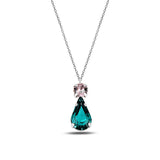 Sterling Silver Teardrop Solitaire Necklace - Elegant Pendant