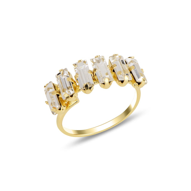 Elegant Baguette Ring - Minimalist Design for Everyday Sparkle