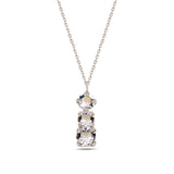 Mini Trio Pendant Necklace - Modern Horizontal Design