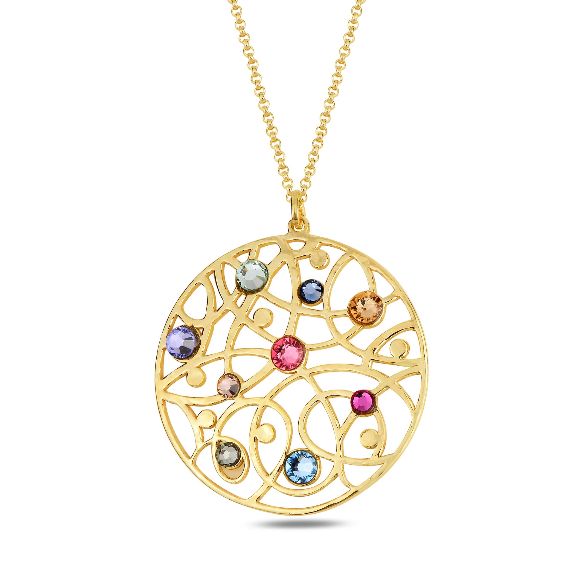 Polished Metal Medallion Necklace - Inspired by Life, Enduring Style