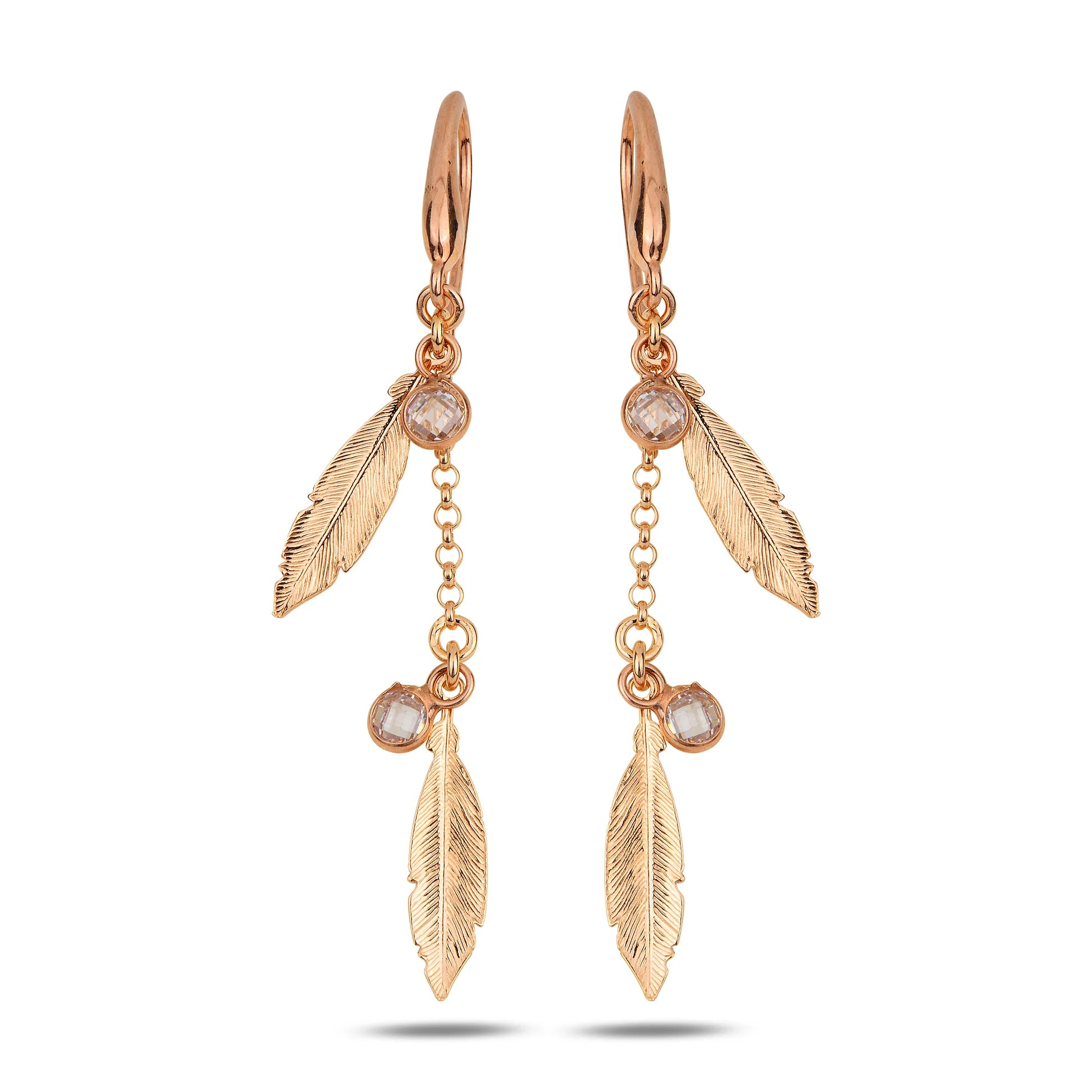 Nádherné náušnice s peříčky - duchovní talisman pro každodenní eleganci