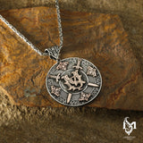 Men's Symbolic Shield Medallion Necklace - Enduring Design