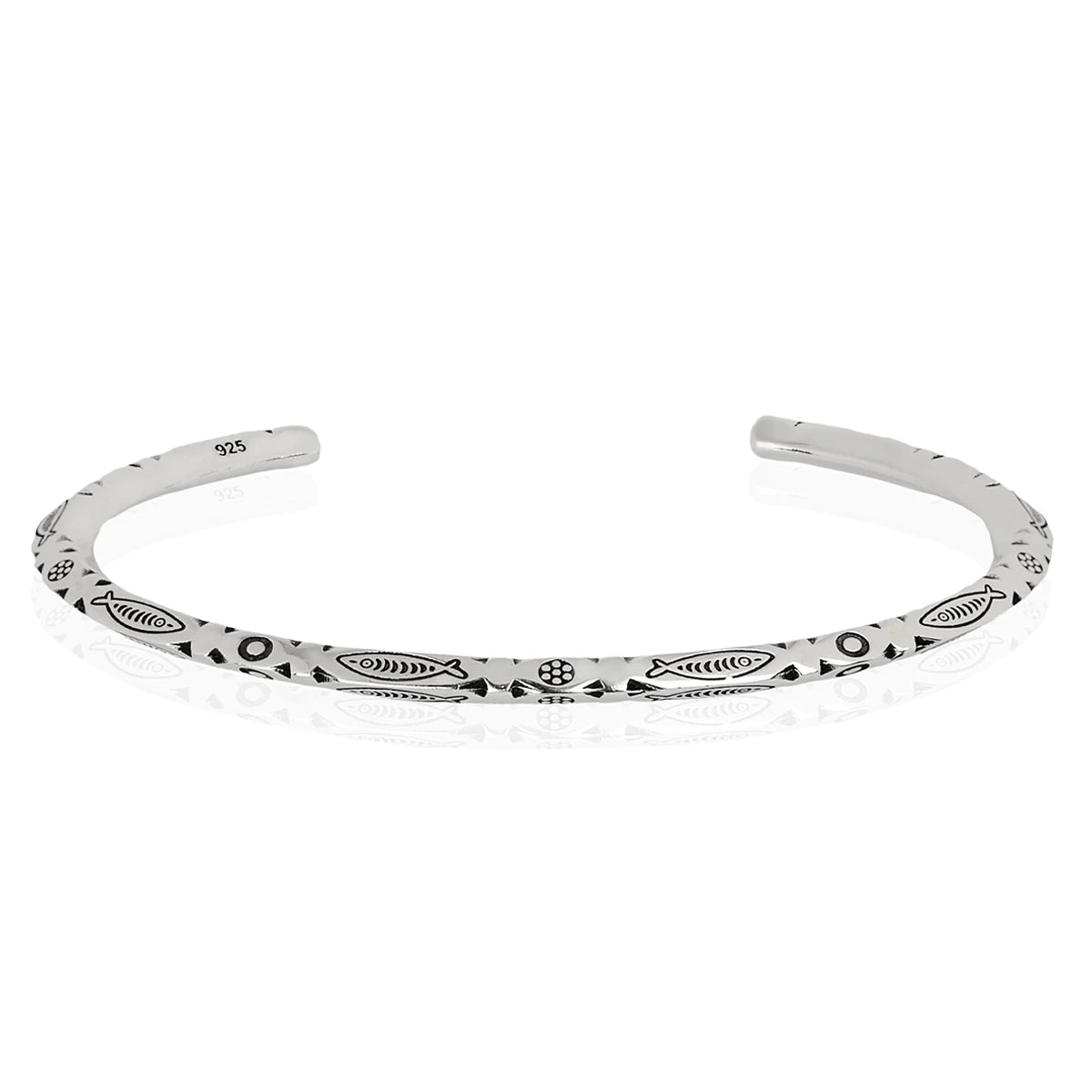 Sterling Silver Bracelet - Lucky Fish Charm Design