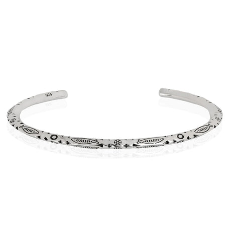 Sterling Silver Bracelet - Lucky Fish Charm Design