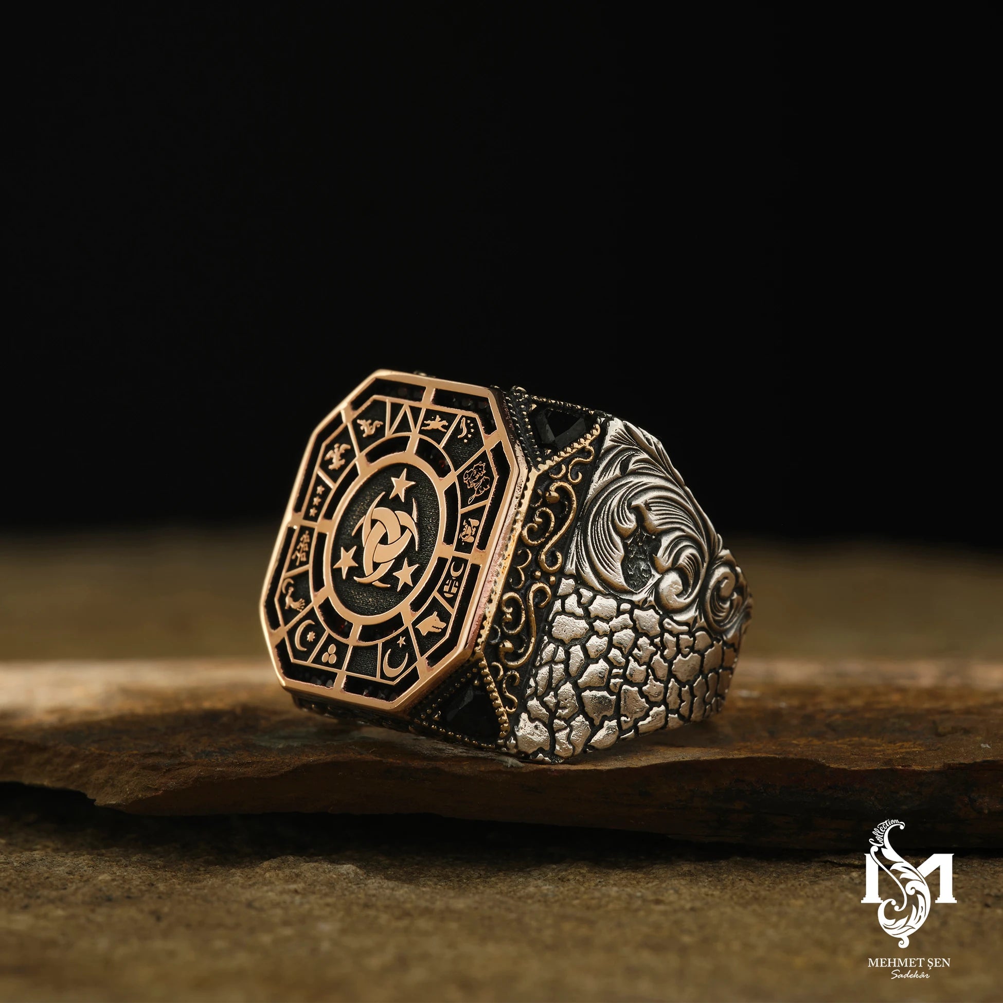 Men's Heritage Ring - Symbolic Turkic Design