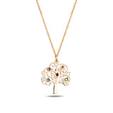 Vibrant Tree of Life Pendant Necklace - Symbol of Growth