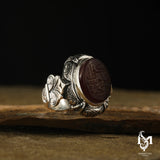 Men's Philosophical Inscription Ring - Reflective Design
