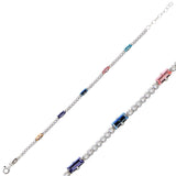 Delicate Stone Row Bracelet - Minimalist Everyday Sparkle