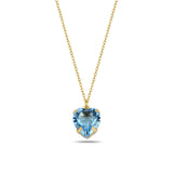 Yellow Gold Plated Sterling Silver Swarovski Crystal Love Necklace
