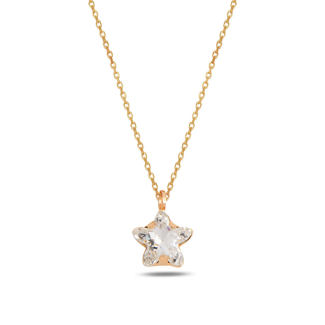 Nature-Inspired Star Pendant Necklace - Joyful & Colorful Design