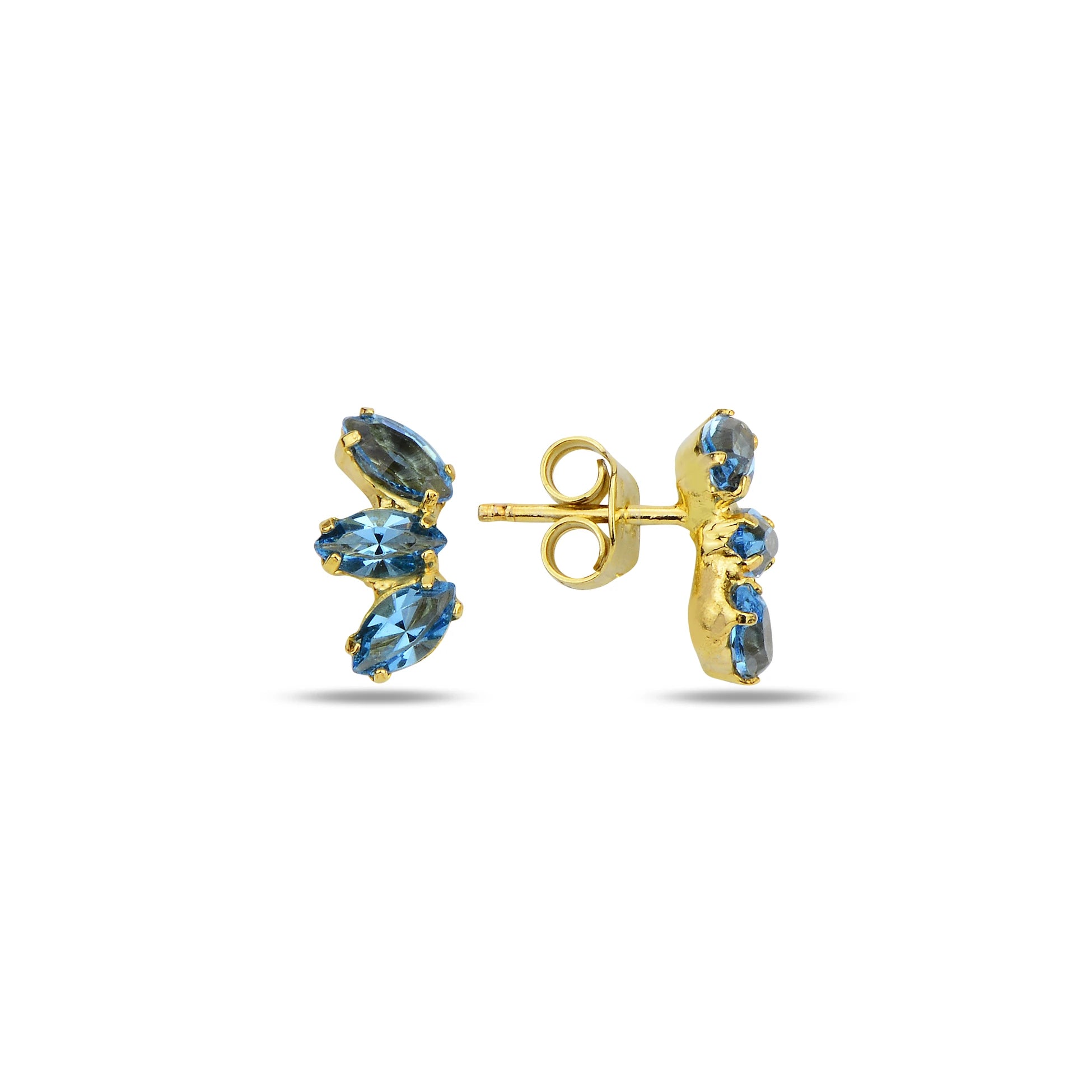 Boucles d'oreilles Marquise en argent sterling avec cristal Swarovski