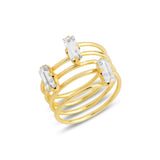 Minimalist Coiled Ring with Elegant Sparkle - Spes Collection