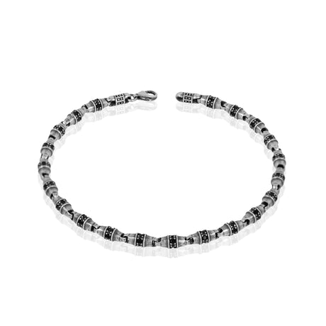 Sterling Silver Anubis Bracelet - Ancient Egyptian God Design