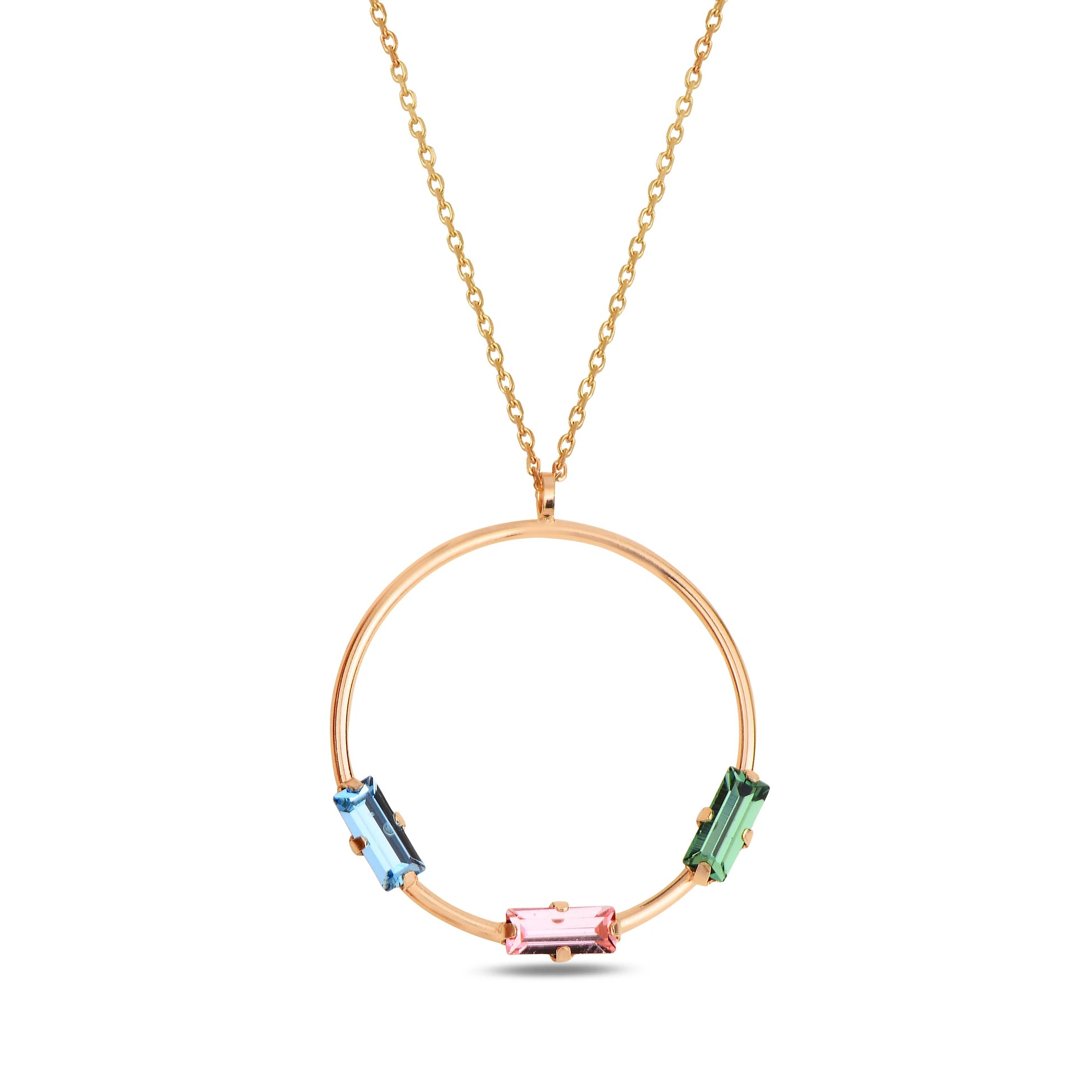 Sparkling Circle Pendant Necklace - Elegant & Exclusive Design