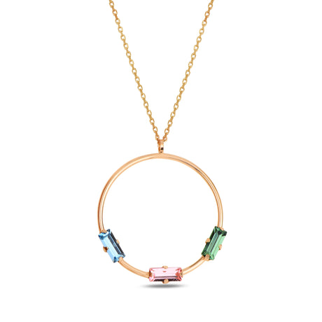 Sparkling Circle Pendant Necklace - Elegant & Exclusive Design