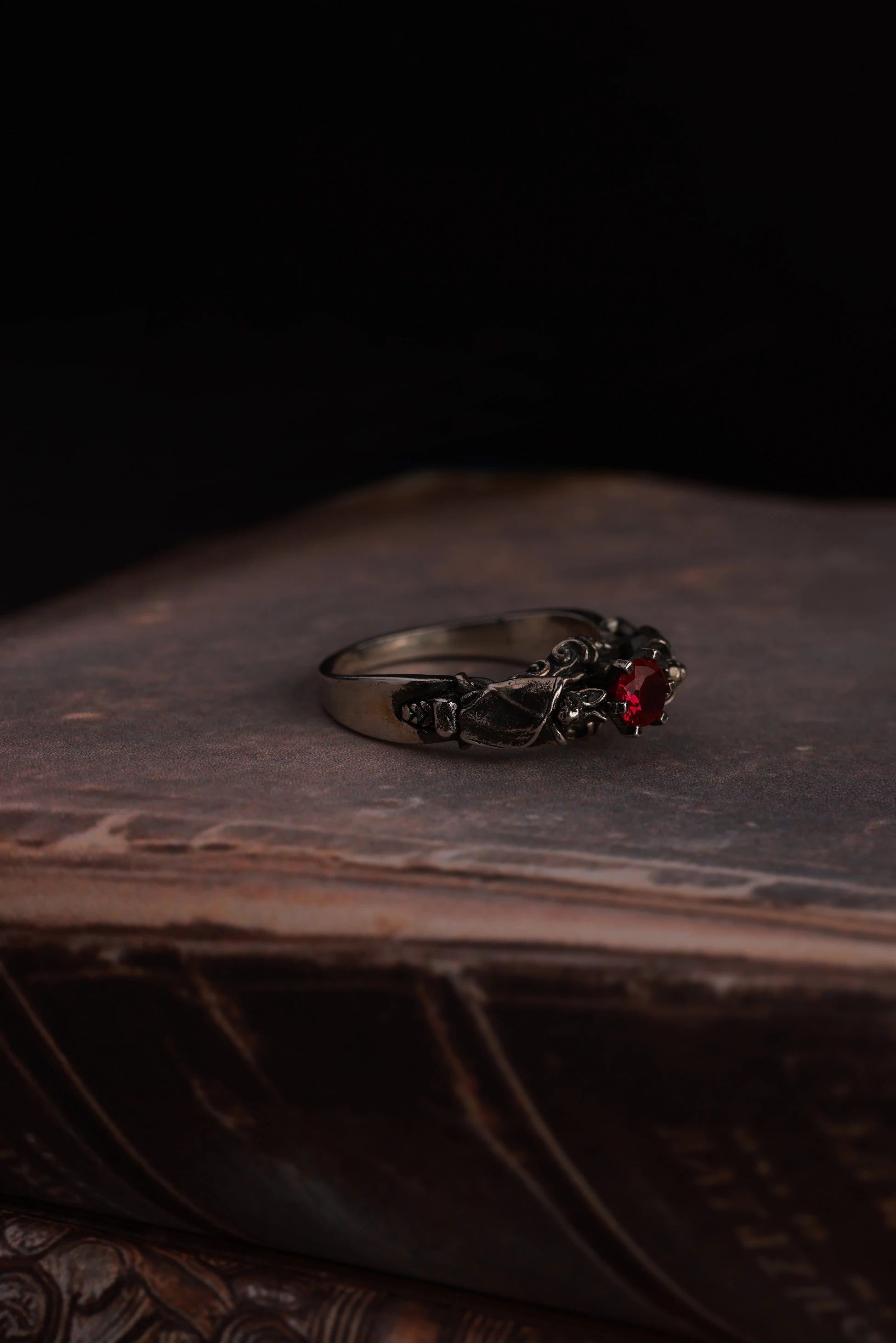 Sparkling Crystal Bat Statement Ring