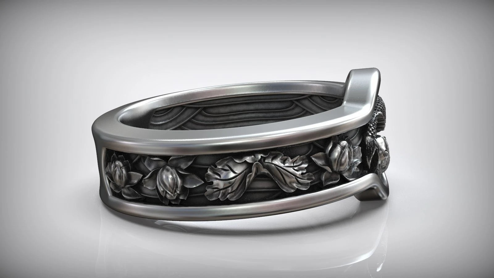 Premium Artisan Yin Yang Koi Fish Ring