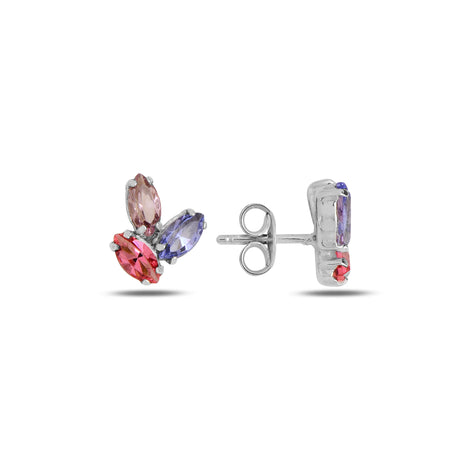 Brilliant Crystal Stud Earrings - Elegant Voluminous Design