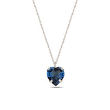 Yellow Gold Plated Sterling Silver Swarovski Crystal Love Necklace