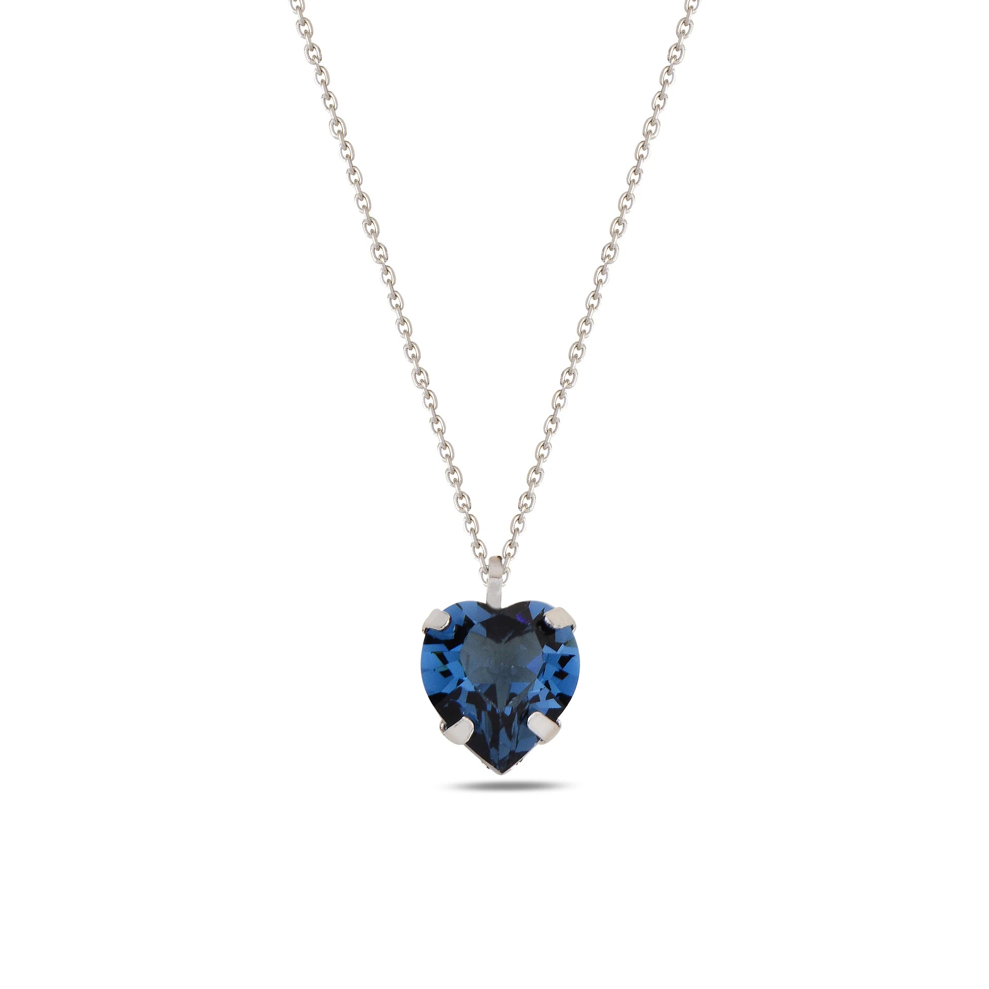 Yellow Gold Plated Sterling Silver Swarovski Crystal Love Necklace