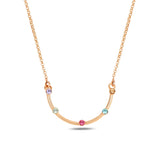 Náhrdelník ze stříbra 925 a krystalů Swarovski – barevný visací design