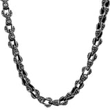 Sterling Silver Skull Chain Necklace - Bold & Edgy Statement