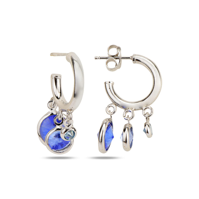 Vintage-Inspired Dangle Hoop Earrings - Elegant Ceres Collection