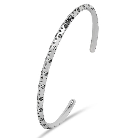 Sterling Silver Viking Bracelet - Heill Norse Inspired Design