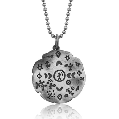Sterling Silver Saami-Inspired Harmony Charm Pendant Necklace