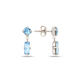 Elegant Baguette Drop Earrings - Modern Statement