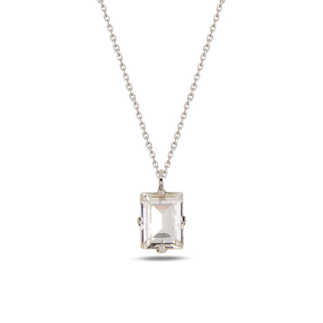 Minimalist Baguette Necklace - Elegant Everyday Sparkle