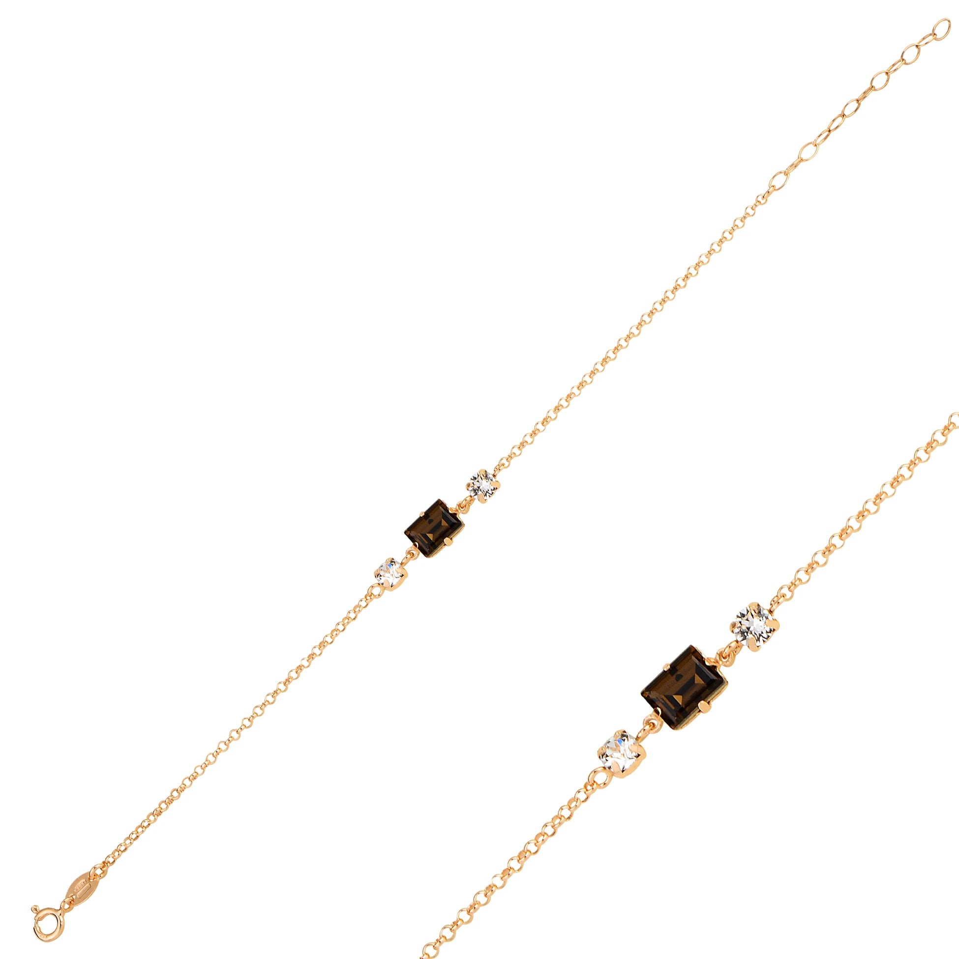 Elegant Three Stone Bracelet - Sparkling Trio Design