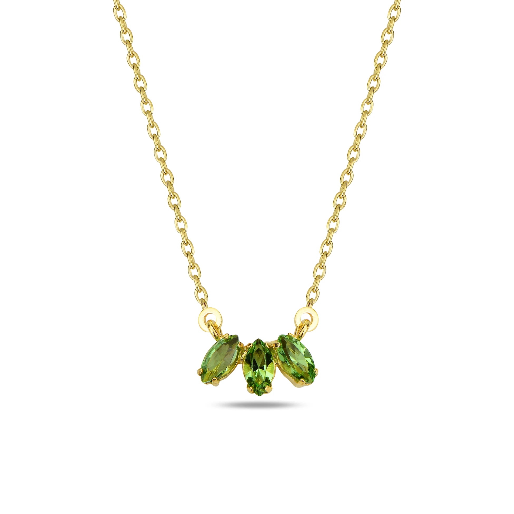 Sterling Silver Swarovski Crystal Necklace - Marquise Cut Neptune