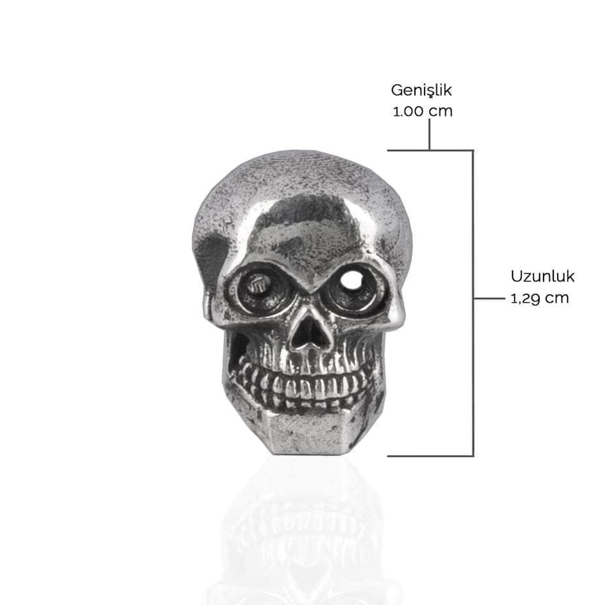 Sterling Silver Skull Stud Earrings - Bold Statement & Unique Design