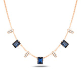Náhrdelník Sparkling Baguette Stone Line – Elegantní minimalistický design