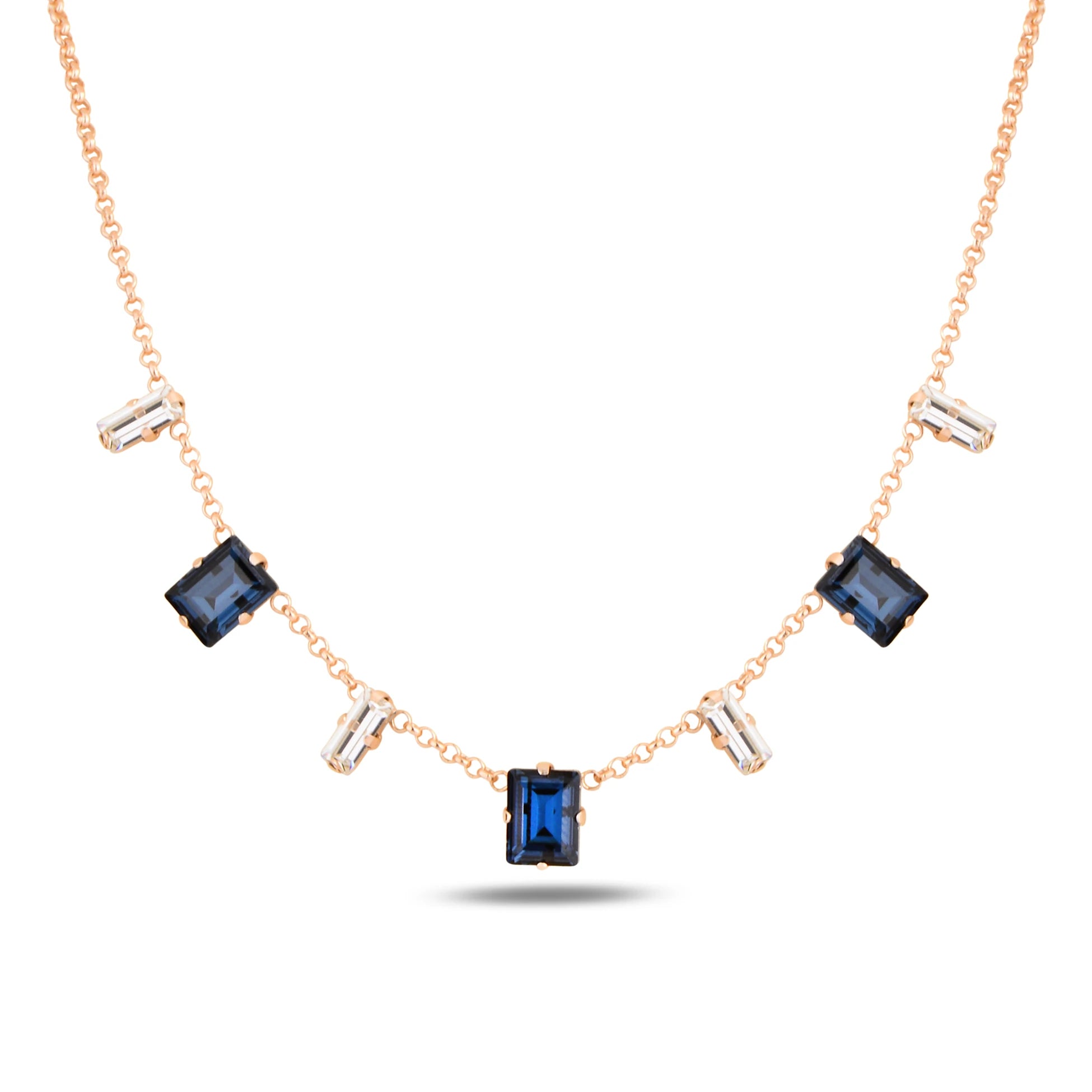 Náhrdelník Sparkling Baguette Stone Line – Elegantní minimalistický design