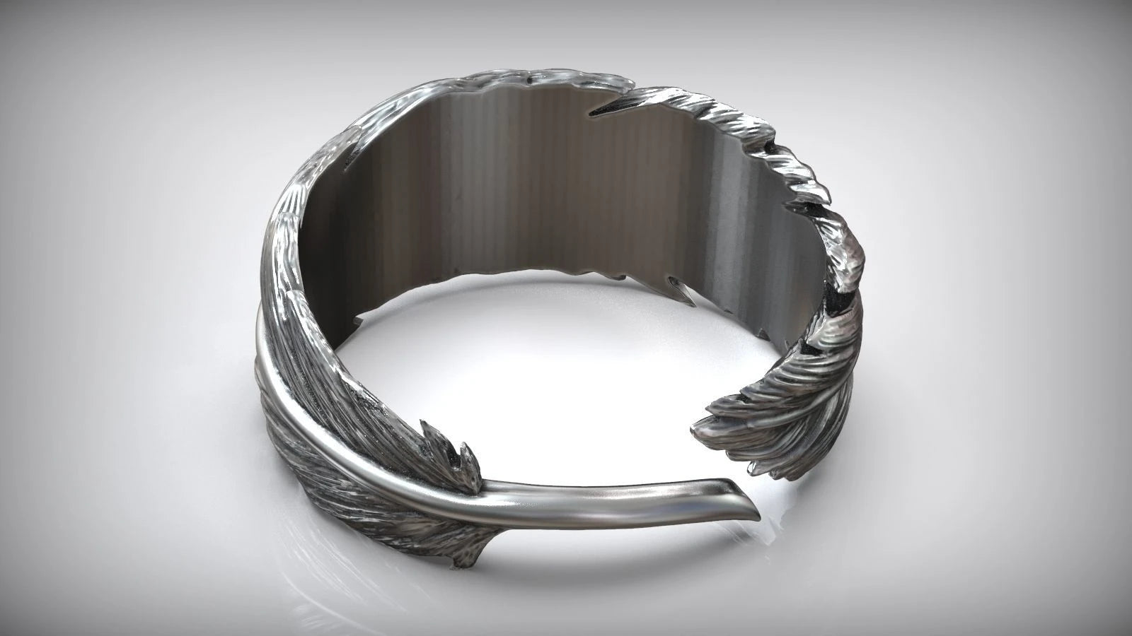 Artisanal Delicate Feather Ring Pastry