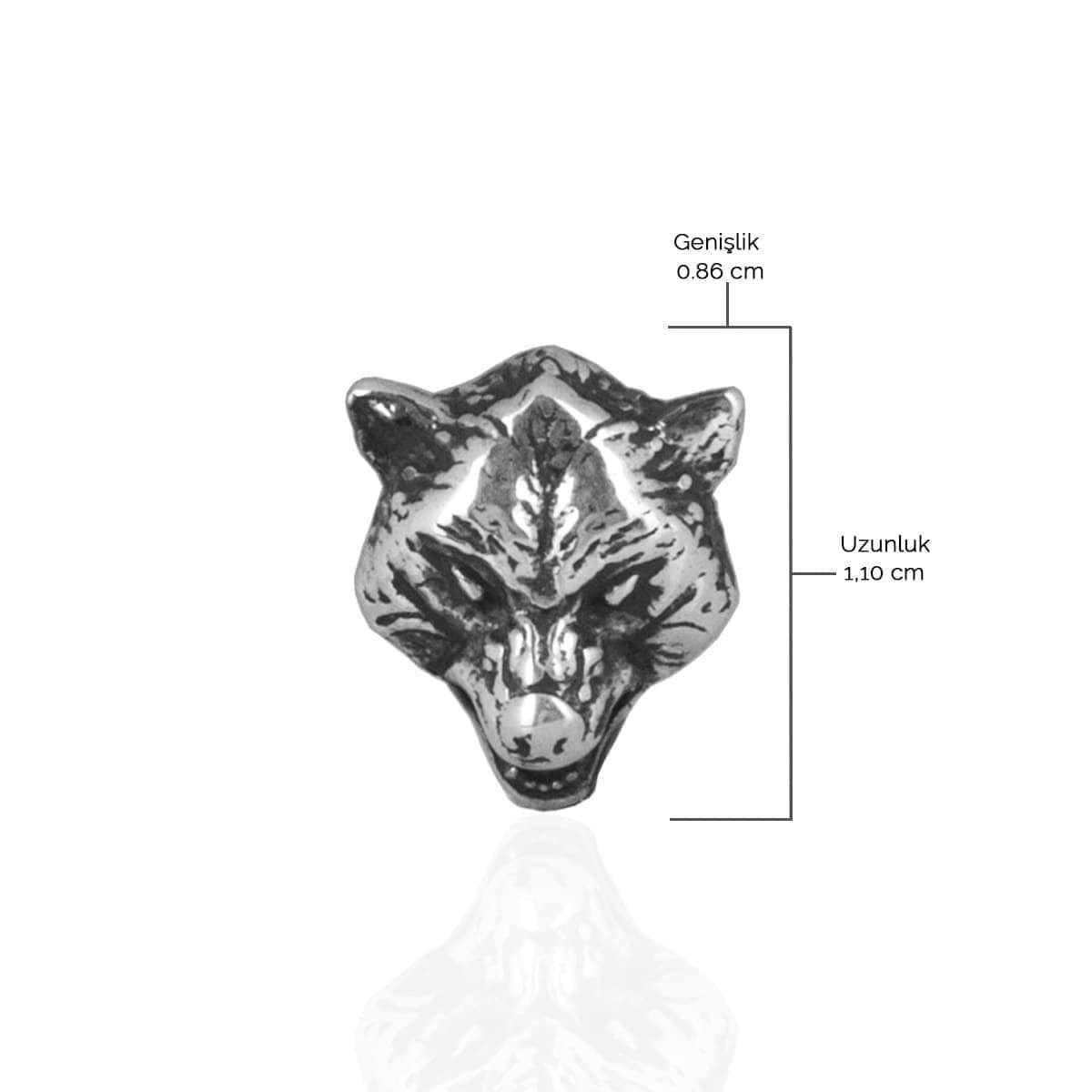 Sterling Silver Wolf Earrings - Fierce Animal Design