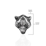 Sterling Silver Wolf Earrings - Fierce Animal Design