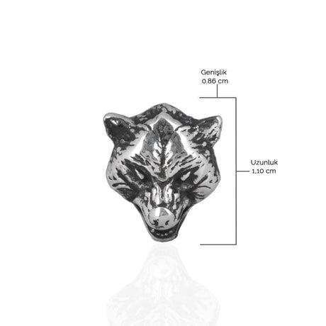 Sterling Silver Wolf Earrings - Fierce Animal Design