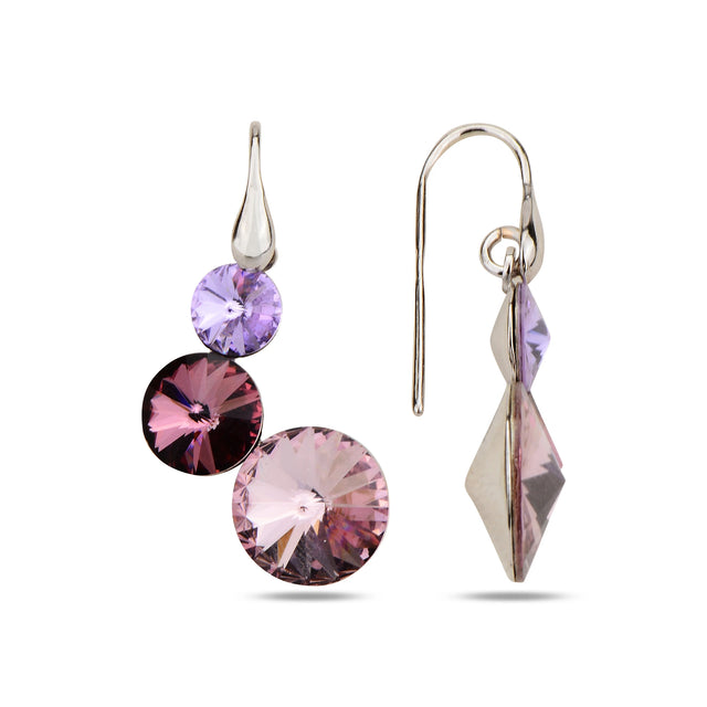 925 Sterling Silver Earrings - Effortless Elegance with Mixed Settings