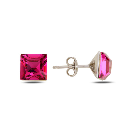 Gaia Natural Stone Threader Earrings - Multi-Cut Gemstone Design