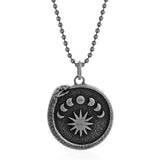 Sterling Silver Ouroboros Necklace - Symbolic Serpent Pendant