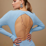 ローズゴールドメッキスターリングシルバー スワロフスキークリスタル ネックレス - ミニマリストベゼル